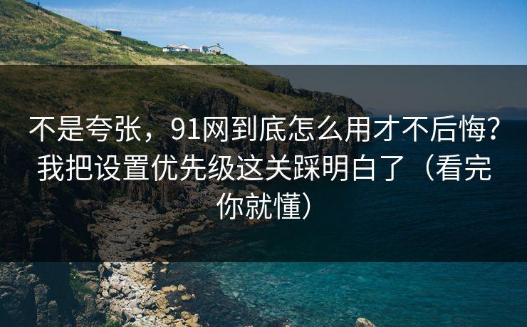 不是夸张，91网到底怎么用才不后悔？我把设置优先级这关踩明白了（看完你就懂）